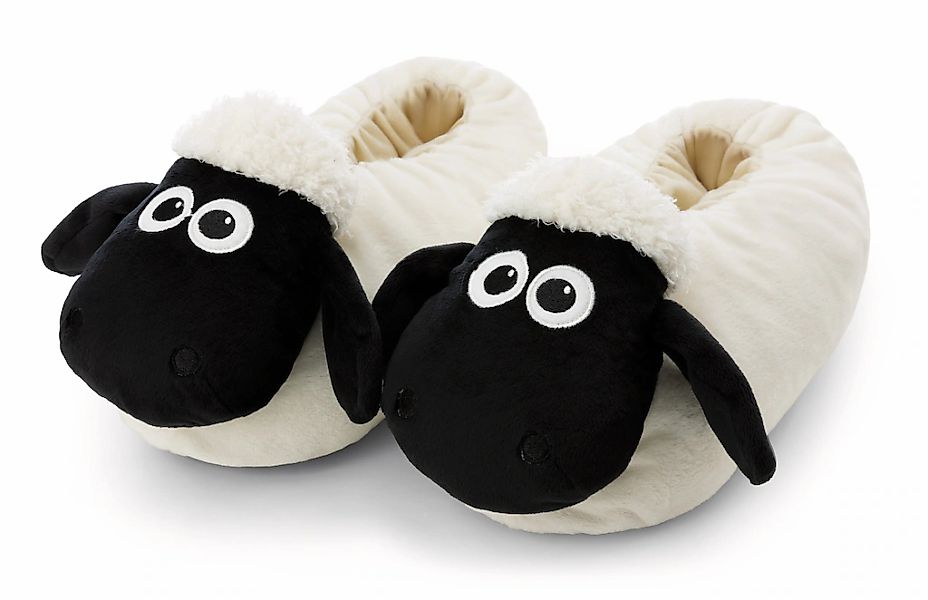 Nici Plüsch Hausschuhe "Nici Green Shaun das Schaf", Schaf Hausschuh zum Sc günstig online kaufen