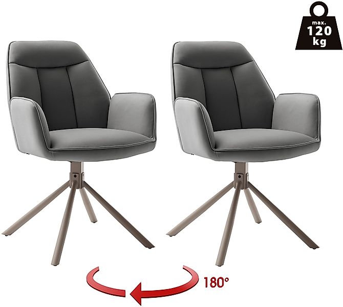 MCA furniture Armlehnstuhl RAFAELA Esszimmerstuhl (2er günstig online kaufen