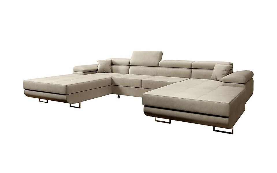 Luxusbetten24 Schlafsofa Designer Sofa Calvera U, günstig online kaufen