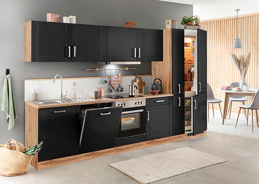 KOCHSTATION Küchenzeile »KS-Tinnum« mit E-Geräten, Breite 330 cm günstig online kaufen