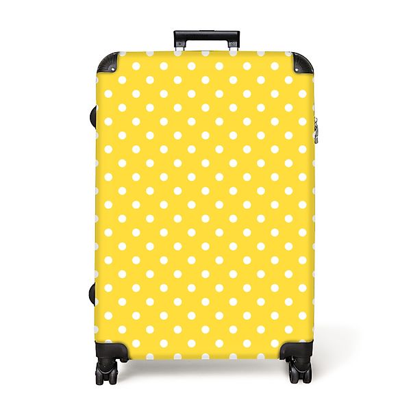 NoBoringSuitcases.com© Hartschalen-Trolley Punkte - Gelb - günstig online kaufen
