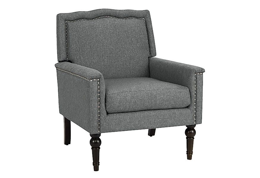 COSTWAY Ohrensessel, Relaxsessel gepolstert, mit Sitzkissen, Grau günstig online kaufen