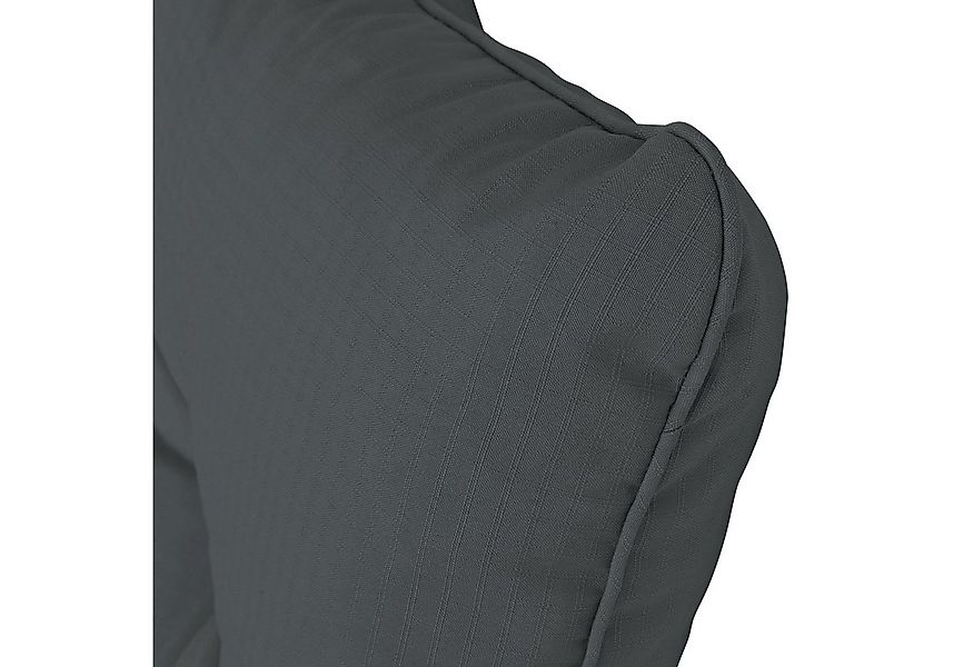 Beautissu Sitzkissen Lounge Kissen Outdoor Grau XLuna, 50x40cm, Sitzkissen günstig online kaufen