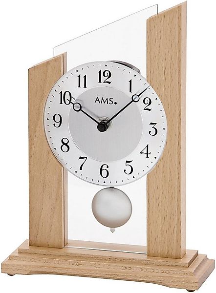 AMS Pendeltischuhr T1171 Wohnzimmer, Esszimmer, Holz, buchefarben,Made in G günstig online kaufen