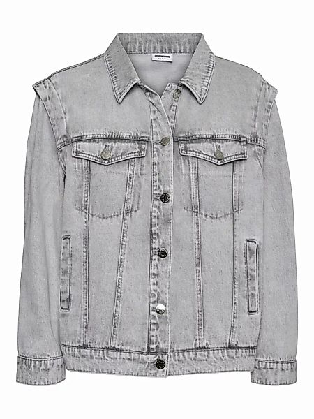 NOISY MAY Jeans Jacke Damen Grau günstig online kaufen