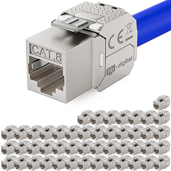 hb-digital 48x Keystone Modul CAT 8.1 RJ45 LSA Vergoldete Kontakte GHMT günstig online kaufen