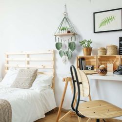 Coonoor Wanddekoobjekt Boho Makramee Holzregal & günstig online kaufen