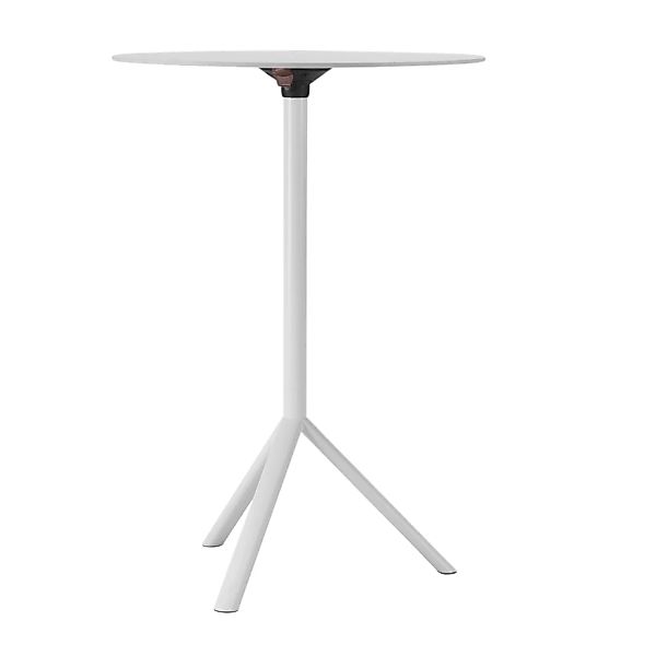 Plank - Miura Bistrotisch Ø80cm - weiß/matt/MDF Tischplatte klappbar/H 109, günstig online kaufen