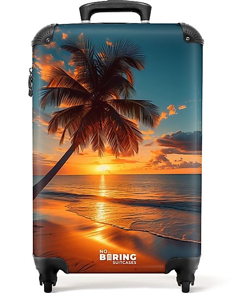 NoBoringSuitcases.com© Hartschalen-Trolley Palme bei Sonnenuntergang 55x35x günstig online kaufen
