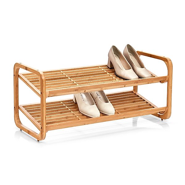 Zeller Schuhregal mit 2 Ablagen Bambus 74 cm x 33 cm x 33 cm günstig online kaufen