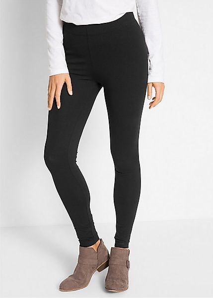 bonprix Leggings aus Baumwoll-Mix, mit Elasthananteil, schmale Skinny-Fit-P günstig online kaufen