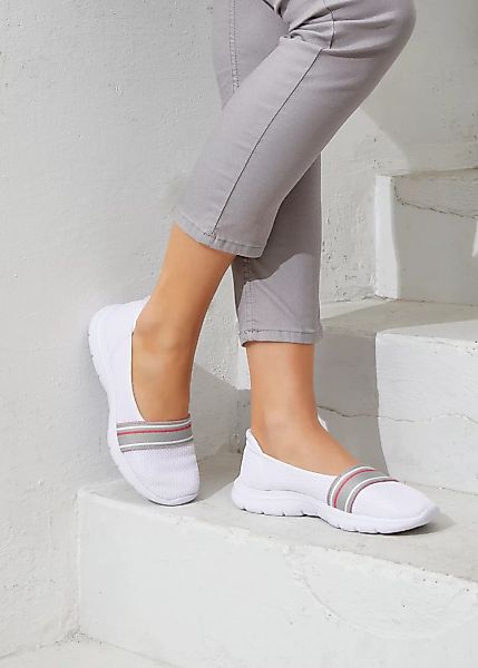 LASCANA Slipper, "Slip On" federleichter Sneaker, Halbschuh aus Mesh Materi günstig online kaufen