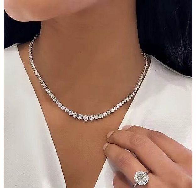 ROUGEMONT Collier Funkelndes Zirkonia Damen Collier 42cm Tropfenform, 4A Zi günstig online kaufen