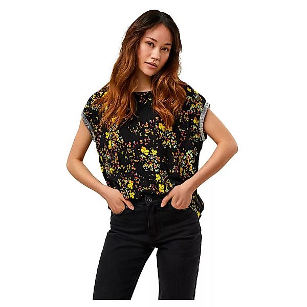 Vero Moda Ava Plain Multi Aop Kurzärmeliges T-shirt M Black / Aop Mila günstig online kaufen