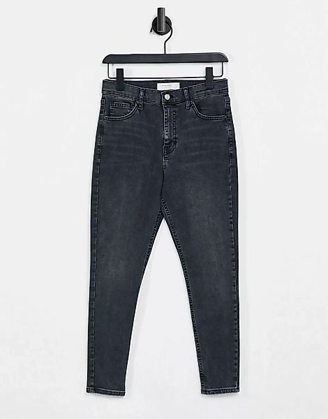 Topshop – Jamie – Jeans in verwaschenem Schwarz günstig online kaufen