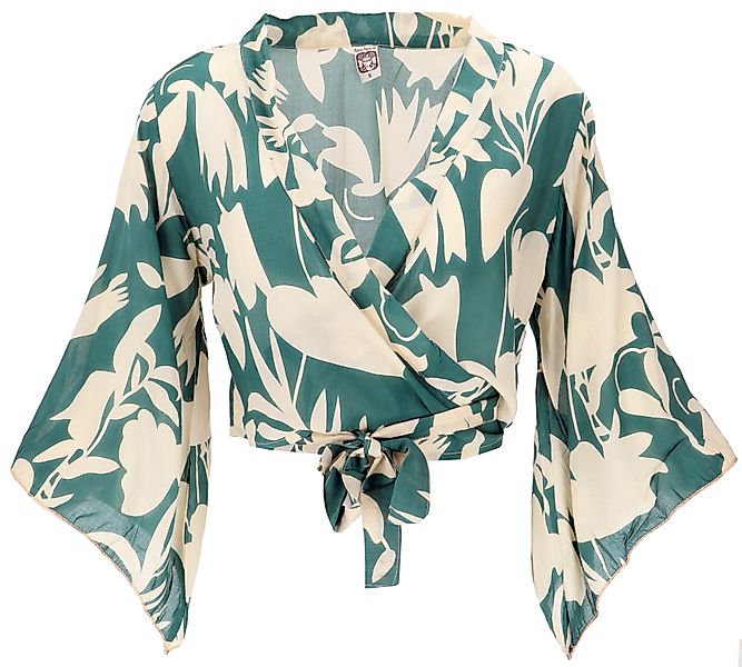 Guru-Shop Longbluse Kurztop, Boho Blusentop, Wickeltop, günstig online kaufen