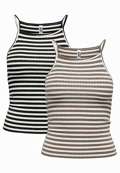 JACQUELINE de YONG Shirttop Gestreiftes Tank Top 2-er Stück Ärmelloses Set günstig online kaufen