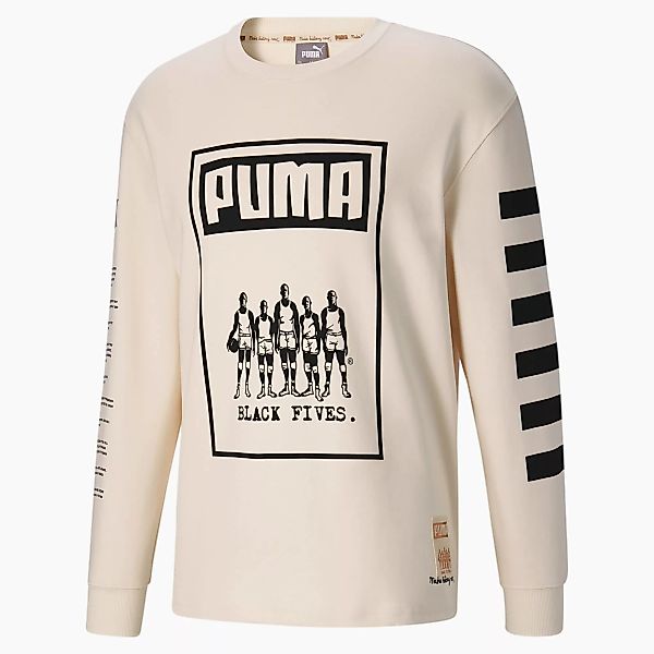 PUMA Black Fives Herren Basketball Langarm T-Shirt | Mit Aucun | Mehrfarbig günstig online kaufen