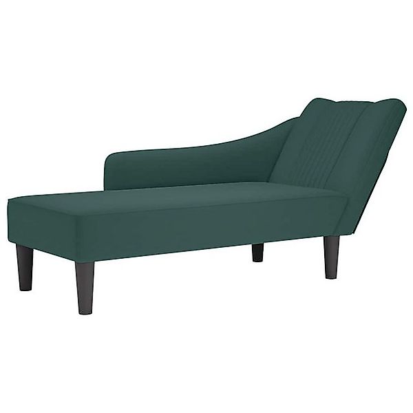 vidaXL Chaiselongue Chaiselongue mit Rechter Armlehne Dunkelgrün Samt, 1 Te günstig online kaufen