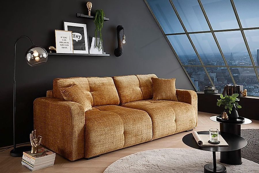 riess-ambiente Schlafsofa DIAMOND 235cm senfgelb - günstig online kaufen