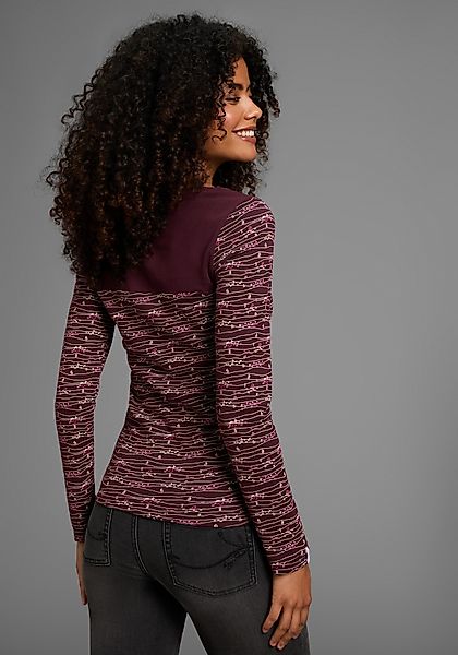 KangaROOS Langarmshirt Langarm, sehr figurbetont, aus günstig online kaufen