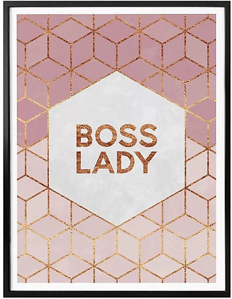 Wall-Art Poster "Boss Lady geometrische Deko", Personen, (1 St.), Poster oh günstig online kaufen