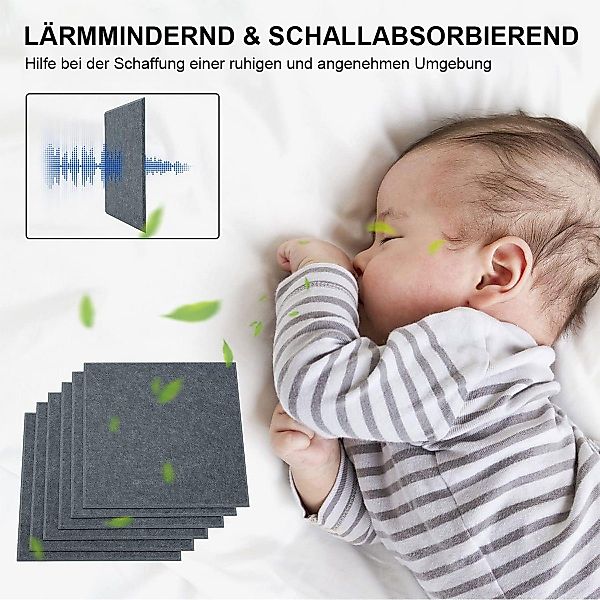 DOPWii Akustikplatte 12 Stück Akustikplatten Selbstklebend,Schalldichte günstig online kaufen
