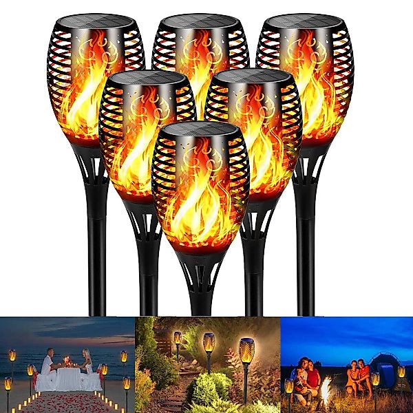 LETGOSPT LED Solarleuchte 6x LED Solar günstig online kaufen