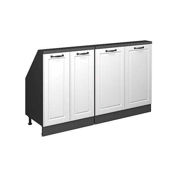 Vicco Unterschrank R-Line, Weiß Landhaus/Anthrazit, 140 günstig online kaufen