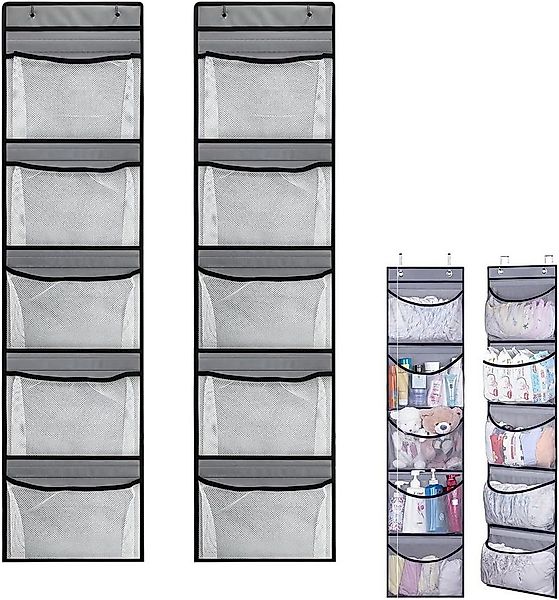 BlingBin Hängeregal 2er Set Tür Organizer Hängeregal mit 5 Netztaschen und günstig online kaufen