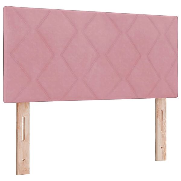 vidaXL LED Kopfteil mit LED-Streifenleuchten Rosa 90 cm Samt 3338199 günstig online kaufen