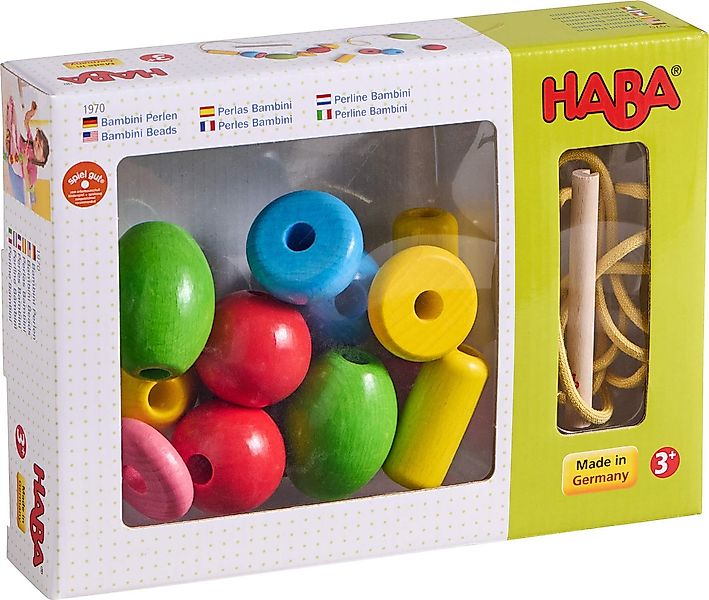 Haba Lernspielzeug Kleinkindwelt Bambini Perlen 1001970001 günstig online kaufen