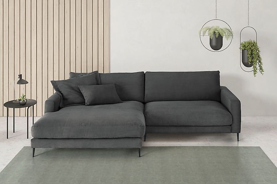 Home affaire Ecksofa "Downtown, B/T/H: 272/190/84 cm L-Form" weicher Sitzko günstig online kaufen