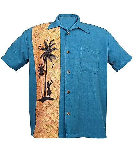 Steady Clothing Kurzarmhemd Hula Palm Pacific Bowling Shirt Vintage Retro R günstig online kaufen