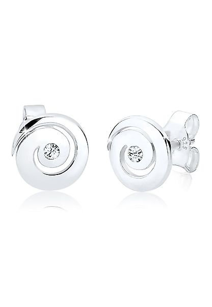 Elli Paar Ohrstecker Spirale Rund Kristalle günstig online kaufen