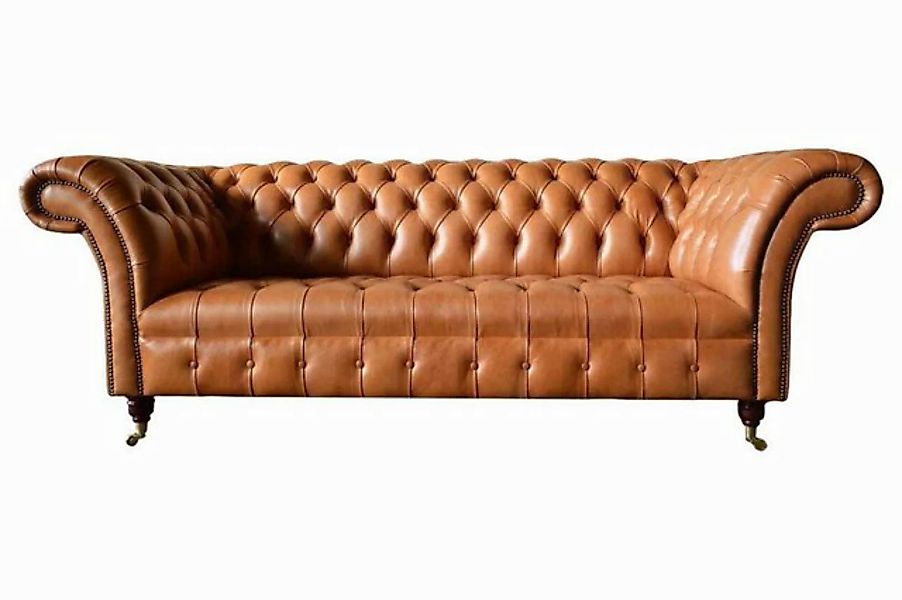 Xlmoebel Sofa Moderne Chesterfield-Couch für 3 Personen, braun und neu., He günstig online kaufen