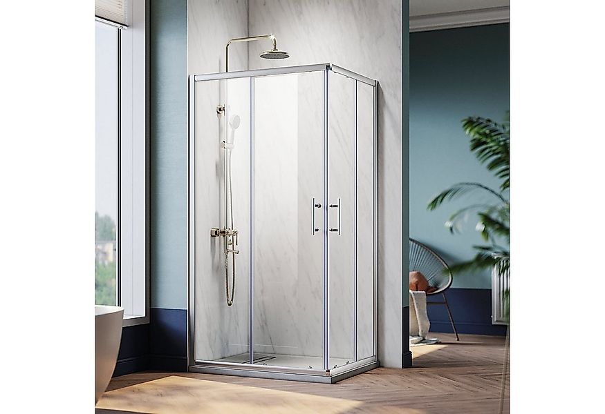 SONNI Eckdusche Eckdusche Duschkabine Eckeinstieg Schiebetüren 6mm Glas, Bx günstig online kaufen