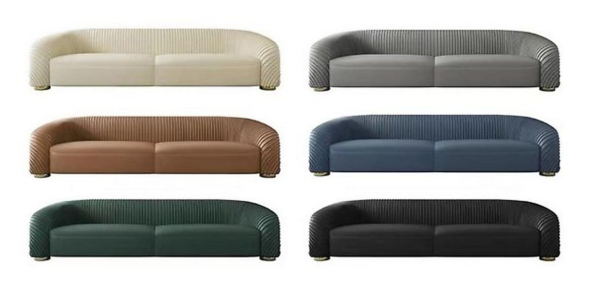 Xlmoebel Sofa Luxuriöses Sitzsofa mit Design-Polster in Kunstleder für drei günstig online kaufen