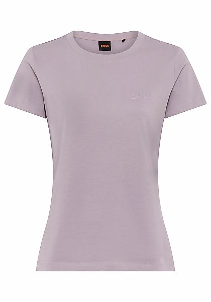 BOSS ORANGE T-Shirt "Esogo Premium Damenmode", mit Rundhals, Strassapplikat günstig online kaufen