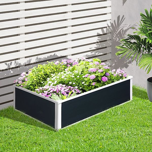 Outsunny Hochbeet Blumenkasten Pflanzkasten mit Drainagefunktion für Kräute günstig online kaufen