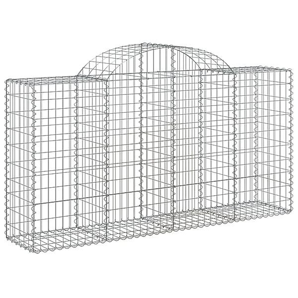vidaXL Gabionen mit Hochbogen 2 Stk 200x50x100/120cm Eisen 1670991 günstig online kaufen