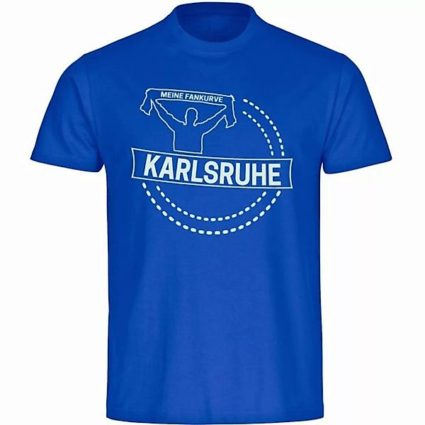multifanshop T-Shirt Herren Karlsruhe - Meine Fankurve - Männer günstig online kaufen