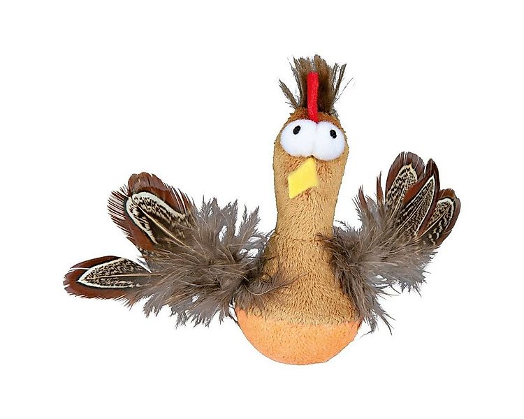 TRIXIE Tier-Beschäftigungsspielzeug Steh-auf-Huhn mit Federn und Sound günstig online kaufen