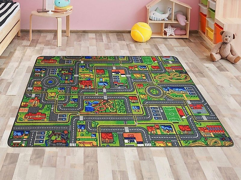 Primaflor-Ideen in Textil Kinderteppich »STREETS«, rechteckig, 5 mm Höhe, S günstig online kaufen
