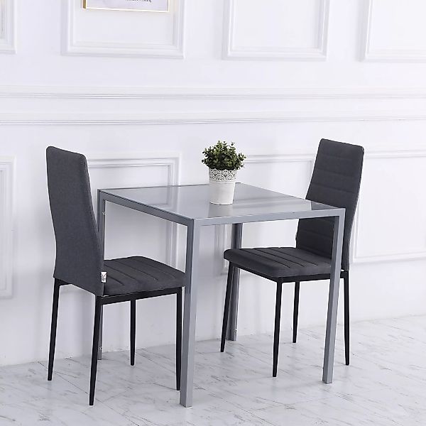 HOMCOM Esstisch Esszimmertisch quadratisch für 4 Personen, Wohnzimmertisch günstig online kaufen