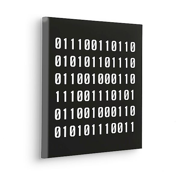 Komar Leinwandbild "Typo Naughty Binary - Größe 40 x 40 cm", Natur, (1 St.) günstig online kaufen