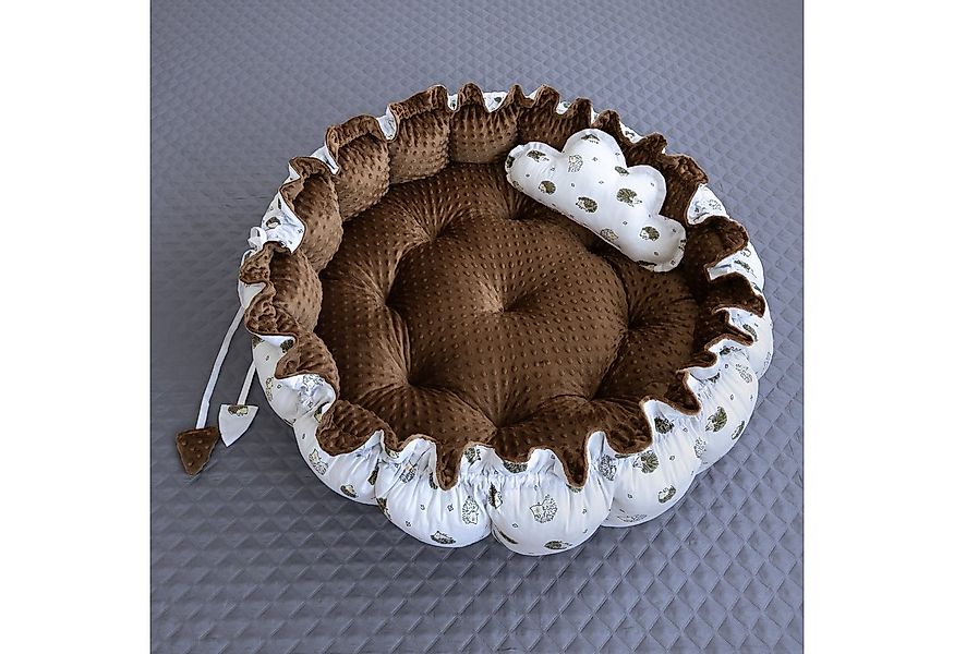 Loolay Bettnestchen IGEL Braun/ MINKY ENGELSNEST Nestchen Babynest Unterlag günstig online kaufen