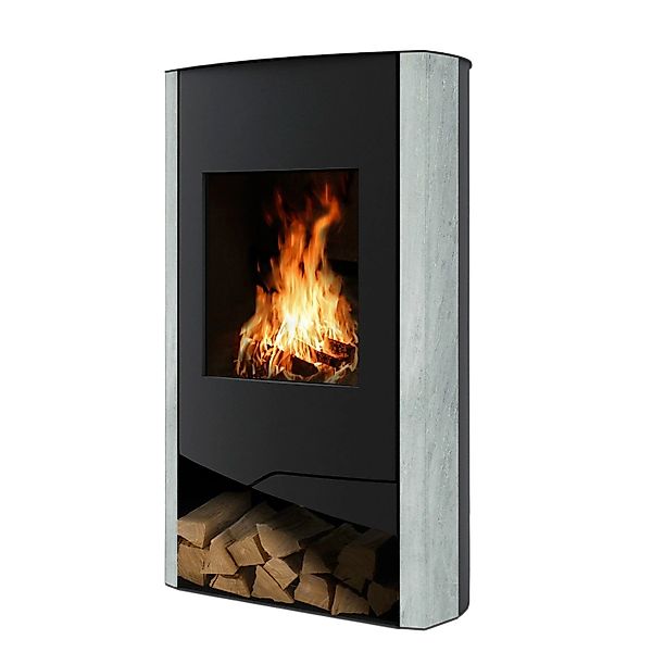 Wamsler N-Line Kaminofen Naturstein Schwarz 5 kW günstig online kaufen
