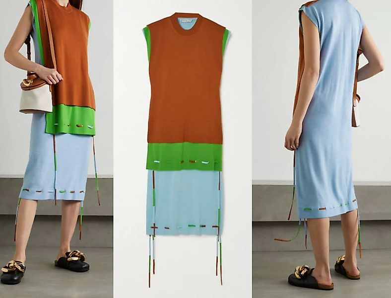 J.W.Anderson Midikleid JW ANDERSON Iconic Mehrlagiges Kleid Merinowolle Lay günstig online kaufen