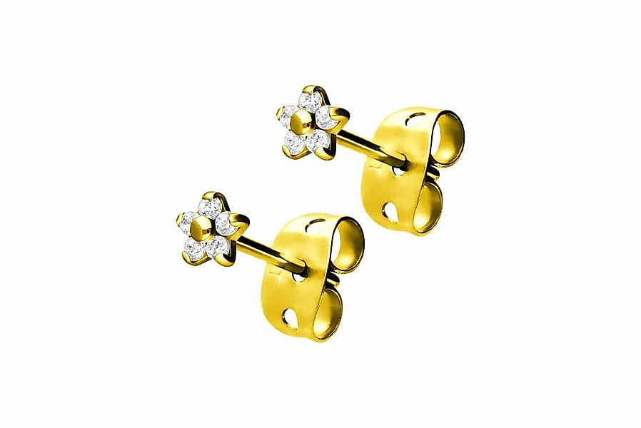FILANGO Paar Ohrstecker Titan Ohrstecker KRISTALLBLUME (Ohrstecker, 1-tlg) günstig online kaufen